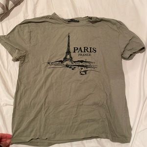 Olive green graphic tee